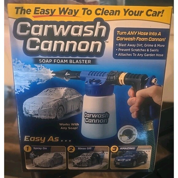 Carwash Cannon Nozzle Spray Car Wash Gun Cannon Soap Foam Dirt Dust Blaster - Picture 1 of 10